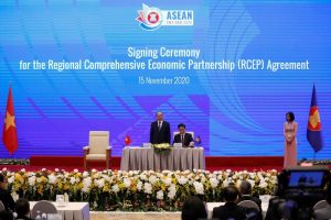 15 Countries including ASEAN, China, Japan, South Korea, Australia, and New Zealand Signed RCEP, the world largest trade agreement